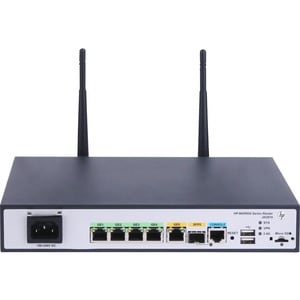 HPE MSR954-W Wi-Fi 4 IEEE 802.11n Ethernet Drahtlos Router - 2,40 GHz ISM-Band - 2 x Antenne2 x Extern) - 4 x Netzwerk-Ans
