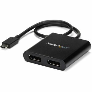 StarTech.com USB-C zu Dual DisplayPort 1.2 Adapter, Multi-Monitor MST Hub/Splitter, Dual 4K30Hz/1080p 60Hz, Windows, Thund