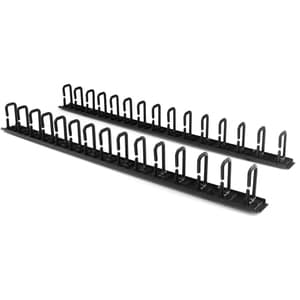 StarTech.com Vertikaler Kabelordner mit D-Hacken - 0U - 1,8m - Rack Kabelmanager - Kabelbündler - 40U Rack Height x 50,8 m