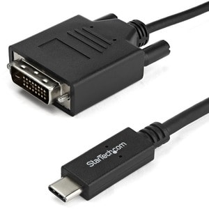 StarTech.com 1m USB-C auf DVI Adapterkabel - 1920x1200 - Schwarz - Cable for Projektor, Monitor, Workstation, Videogerät, 