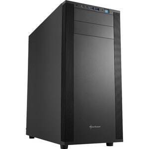 Sharkoon M25-V. Formfaktor: Midi Tower, Typ: PC, Produktfarbe: Schwarz. Platzierung der Stromversorgung: Boden. Installier