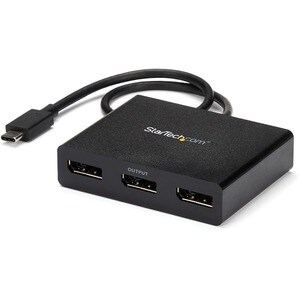 StarTech.com USB-C auf 3x DisplayPort MST Hub, Multi-Monitor Adapter/Splitter, 3x 1080p 30Hz, nur Windows, Thunderbolt 3/4