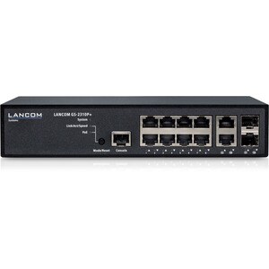 LANCOM GS-2310P+-Managed Layer-2-Switch m. 10 Ports, 8 Gigabit Ethernet Ports, 2 Combo-Ports (TP/SFP),PoE n. IEEE 802.3af/