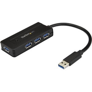 Hub USB 3.0 - Dock 4 Ports SuperSpeed 5Gbps avec USB 3.1 Gen 1 Type-A - Alimentation par Bus USB ou Auto-Alimenté - 4 Tota