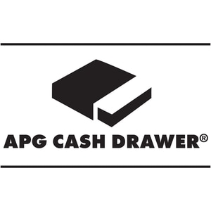 apg ECD410 Kassenlade - 4 Banknotenfächer - 8 Münzfächer - 2 Medien-Steckplatz/plätze - Stahl - Schwarz - 103 mm Höhe x 41