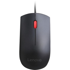 Lenovo Essential Maus - USB - Optisch - 3 Taste(n) - Schwarz - 1 - Kabel - 1600 dpi Auflösung - Scroll-Rad - Symmetrisch