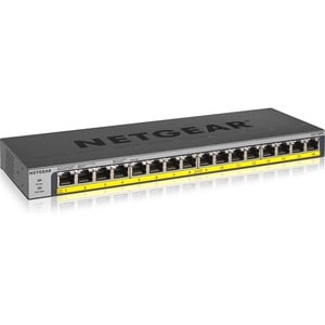 Commutateur Ethernet Netgear GS116PP 16 Ports - Gigabit Ethernet - 1000Base-T - 2 Couche supportée - Paire torsadée - Fixa