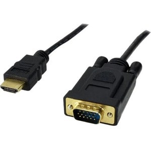 Cable vidéo MCL - 1,50 m HDMI/VGA - pour Moniteur, Projecteur, Appareil vidéo - 1 - 2e bout: 1 x 15-pin HD-15 - Male - 32 AWG