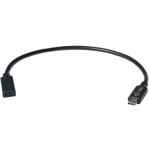 i-tec 30 cm USB Datentransferkabel - Zweiter Anschluss: 1 x USB 3.1 Type C - Female - 10 Gbit/s - Verlängerungskabel - Sch
