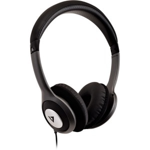 V7 Deluxe Stereo-Kopfhörer mit Lautstärkeregelung, leichtes Headset für iPad, iPhone, iPod, Tablet, Smartphone, Laptop, Co