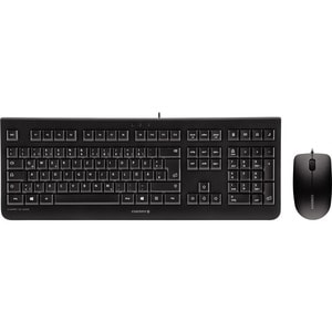 CHERRY DC 2000 Tastatur & Maus - QWERTZ - Deutsch - 1 - Kabel USB, Schwarz - Optische, Kabel, USB, 1200 dpi Bewegungsauflö