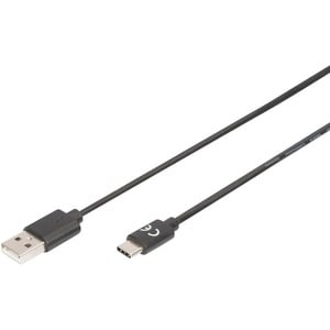 Digitus USB Type-C Verbindungskabel, Typ C auf A. Kabellänge: 1,8 m. Anschluss 1: 2 x USB A, Anschluss 2: USB C, USB-Versi