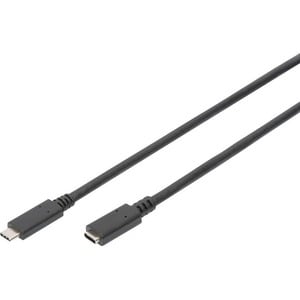 Digitus USB Type-C Verlängerungskabel, Type-C - C. Kabellänge: 2 m. Anschluss 1: USB C, Anschluss 2: USB C, USB-Version: U