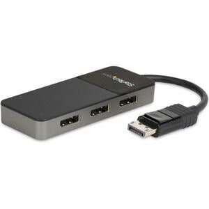 StarTech.com 3-Port Multi-Monitor DisplayPort Adapter, DP auf 3x DisplayPort 1.4 Splitter, Dreifach 4K MST Hub, USB Betrie