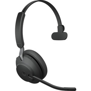 Jabra Evolve2 65 Link380 USB-A MS Mono Headset inkl. Ladestation - Schwarz - Kabellos - Ohraufliegend - Bluetooth