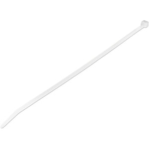 StarTech.com Colliers de Serrage 25cm Blancs - Largeur 4mm - Résistance traction 22kg - Nylon avec pointe incurvée - 94V-2