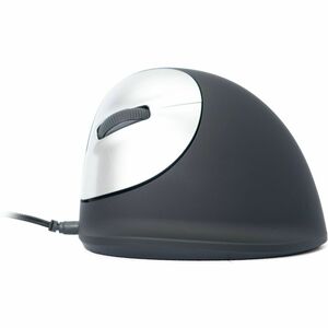 R-Go Tools Ergonomische Maus R-Go HE Break mit Pausensoftware, groß (Handlänge ≥ 185mm), für Linkshänder, verkabelt, schwa