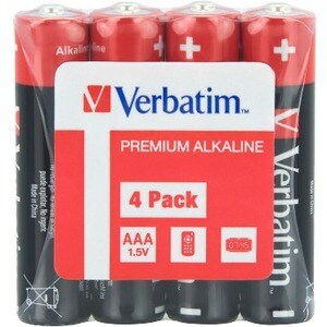 Verbatim AAA, Einwegbatterie, AAA, Alkali, 1,5 V, Premium, Schwarz, Rot