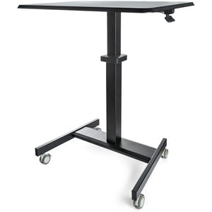 StarTech.com STSCART2 Höhenverstellbarer Schreibtisch - Sit Stand Workstation -Ergonomischer Stehpult mit Rollen - Rechtec