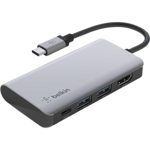 Belkin Connect USB-Typ C Docking Station - Ladefunktion - 4K - 3840 x 2160 - 2 x USB-Anschlüsse - 2 x USB 3.0 - 2 x USB Ty