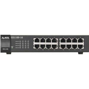 ZYXEL GS1100-16 16 Anschlüsse Ethernet-Switch - Gigabit-Ethernet - 100/1000Base-T - 2 Unterstützte Netzwerkschicht - 10 W 