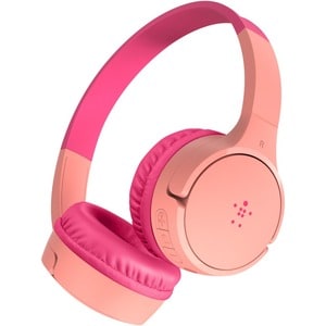 Belkin SOUNDFORM Mini Kabel/Kabellos Auf den Ohren, Kopfbügel, Über das Ohr Stereo Headset - Rosa - Binaural - Geschlossen