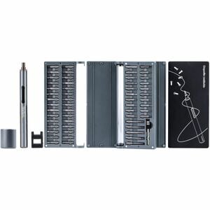 Elektrischer Mini-Schraubendreher - Mini-Akkuschrauber - 55 Bits - Magnetisch (CTK55PCEDRIVE) - Silber