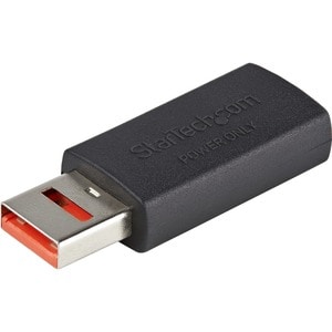 StarTech.com USB-Datenblocker - Secure Charge USB-Schutz - St/Bu USB-A Protector (USBSCHAAMF) - Nickel Anschluss - Schwarz
