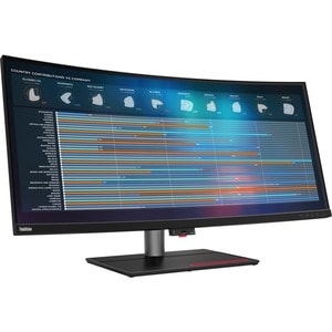 Lenovo ThinkVision P40w-20 40 Zoll Class WUHD Gekrümmter Bildschirm LCD-Monitor - 21:9 Format - Schwarz - 100,8 cm (39,7 Z