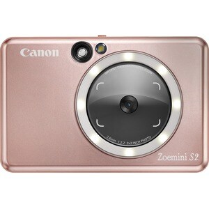 Canon Zoemini S2. Produktfarbe: Roségold, Maximum Brennweite (äquivalent 35 mm Kleinbild): 25,7 mm, Fotopapiergrössen (imp