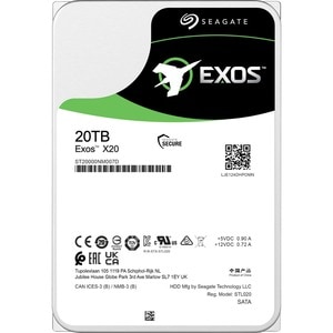 Seagate Exos Festplatte - Intern - 20 TB - SATA (SATA/600) - Conventional Magnetic Recording (CMR) Method - Speichersystem
