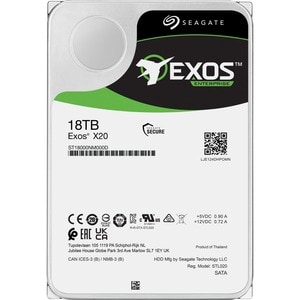 Seagate Enterprise Exos X20. HDD Kapazität: 18 TB, HDD Geschwindigkeit: 7200 RPM, HDD Größe: 3.5", Schnittstelle: SAS