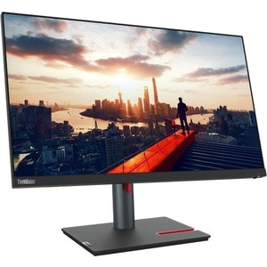 Lenovo ThinkVision P24h-30 24 Zoll Class Webcam WQHD LCD-Monitor - 16:9 Format - Schwarz - 60,5 cm (23,8 Zoll) Viewable - 