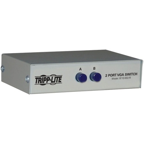 2-PORT VGA/SVGA VIDEO SWITCH MANUAL PUSH SWITCH METAL 3XHD15