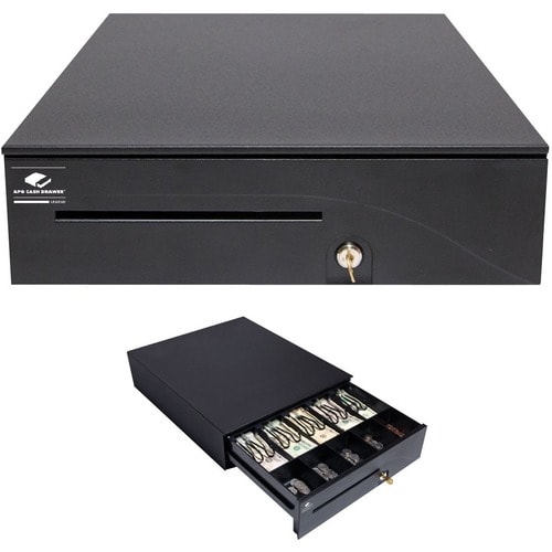 S100 DRAWER 16X16 BLK 24V 5BILL 5COIN TILL CABLE REQ