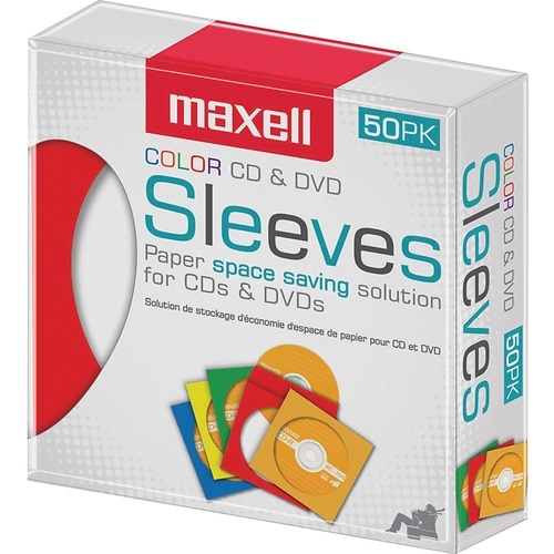 MAXELL CD/DVD SLEEVES ASST 5 PK CD-401