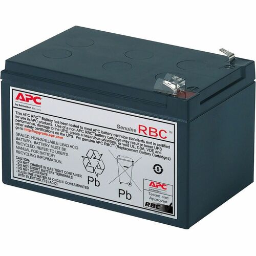 APC RBC4. Akku-/Batterietechnologie: Plombierte Bleisäure (VRLA). Gewicht: 3,68 kg, Abmessungen (BxTxH): 99,1 x 94 x 149,9 mm