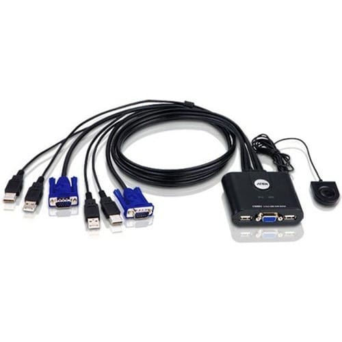 2PORT USB KVM SWITCH W/2 CABLES SUP UP TO 2048X1536