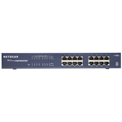 Commutateur Ethernet Netgear ProSafe JGS500 JGS516 16 Ports - Gigabit Ethernet - 10/100/1000Base-T - 2 Couche supportée - 
