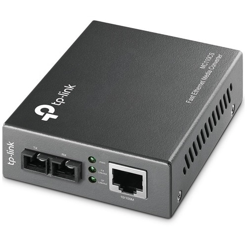 TP-Link MC110CS Transceiver/Medienkonverter - 2 Anschluss(e) - 1 x Netzwerk (RJ-45) - 1 x SC - Twisted Pair, Glasfaserleit