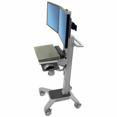 Ergotron Neo-Flex Computerwagen - 20,87 kg Kapazität - 4 Rollen - Aluminium, Plastik, Pulverbeschichteter Stahl - Grau - 5