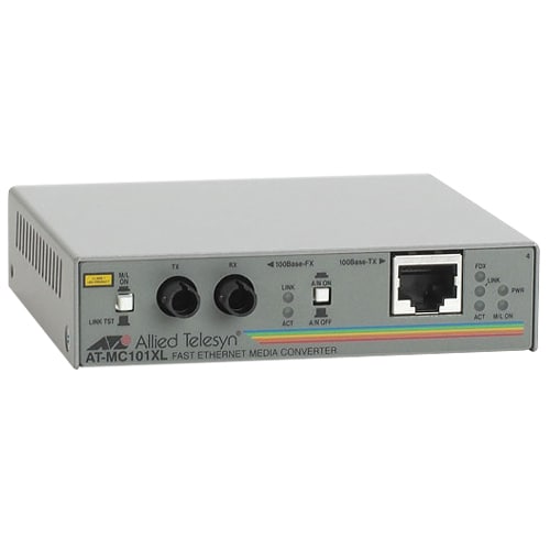 Allied Telesis AT-MC101XL, 100 Mbit/s, 100Base-TX UTP, 100Base-FX F, 2000 m, IEEE 802.3u, IEEE 802.1Q, UL-Cul, CSA/CSA, NR