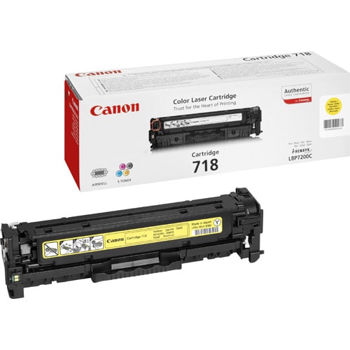 Cartouche toner D'origine Canon 718 Laser - Jaune - Laser - 2900 Pages