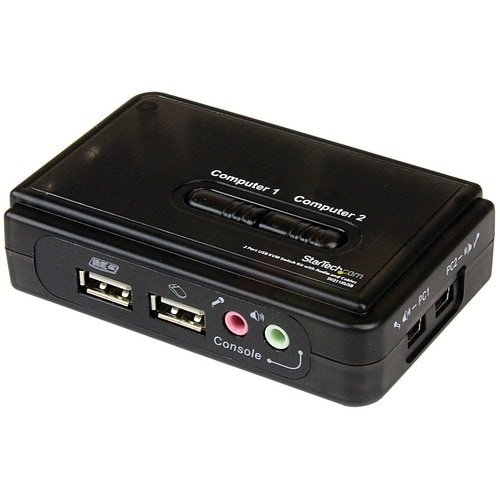 StarTech.com Kit commutateur KVM USB VGA à 2 ports avec audio et câbles - Switch KVM - Noir - 2 Ordinateur(s) - VGA - 2048