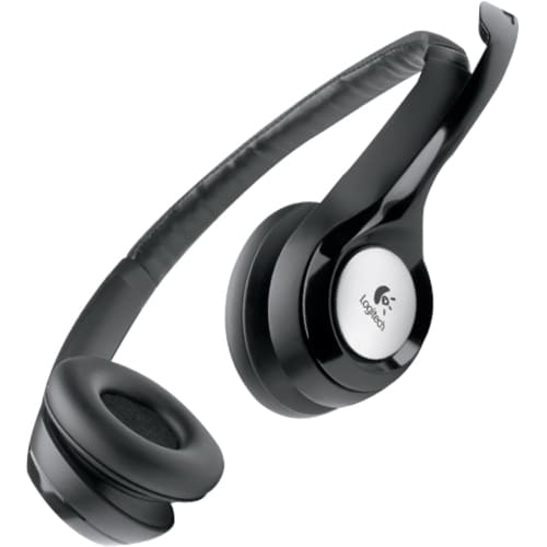 Casque Logitech ClearChat H390 - Filaire - Design Sur tête - Stéréo - Couleur Noir - Binaural - Contour d'Oreille - Fréque
