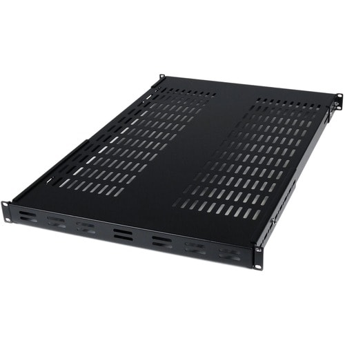 StarTech.com Étagère Réglable/Ventilée pour Montage Rack 1U, 80kg, Profondeur Réglable 49,5-96,5cm, Plateau Universel, Pro