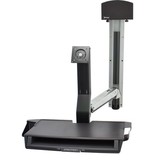 STYLEVIEW SIT-STAND COMBO ARM WITH WORKSURFACE SMALL CPU HOLDER