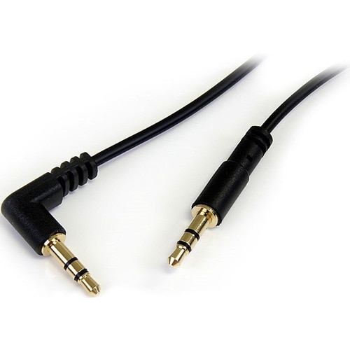 StarTech.com 30cm 3,5mm Klinke Audiokabel rechts gewinkelt - Stecker/Stecker - Cable for Audiogerät, iPhone, iPod, iPad - 