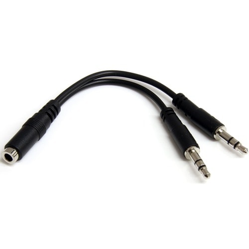 StarTech.com 3,5mm Audio Klinke Y Kabel - Headset Splitter - 1 x 3,5mm (Buchse) 2 x 3,5mm (Stecker) - Cable for Audiogerät