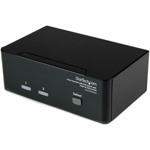 StarTech.com 2 Port DVI USB KVM Switch mit Audio und USB 2.0 Hub - 2 Computer - QXGA - 2048 x 1536 - 6 x USB - Desktop